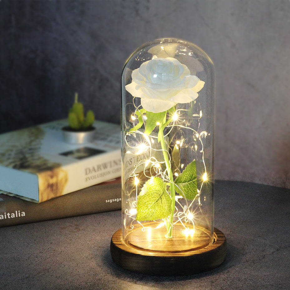 Rose Glas Abdeckung LED- Tischlampe