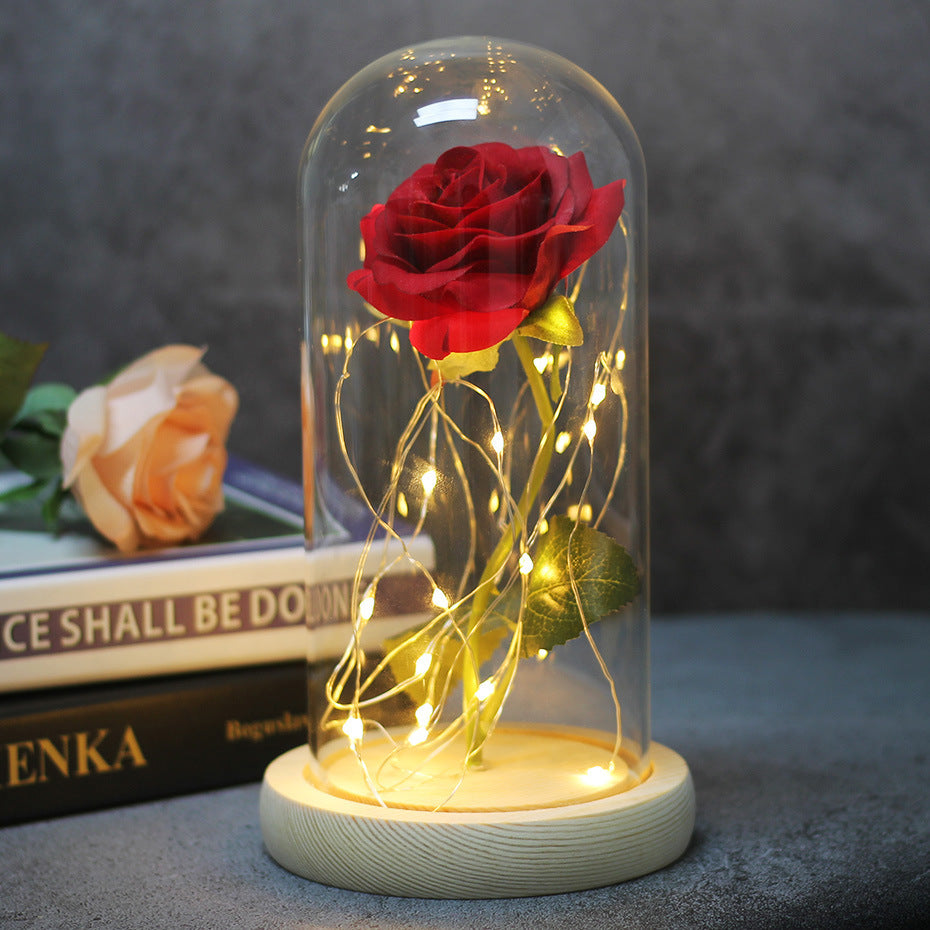 Rose Glas Abdeckung LED- Tischlampe