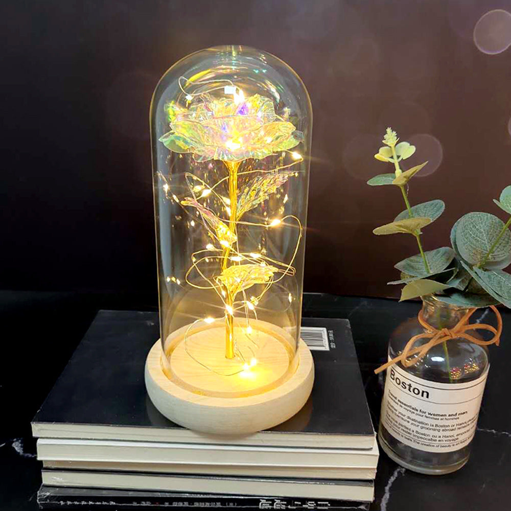 Rose Glas Abdeckung LED- Tischlampe