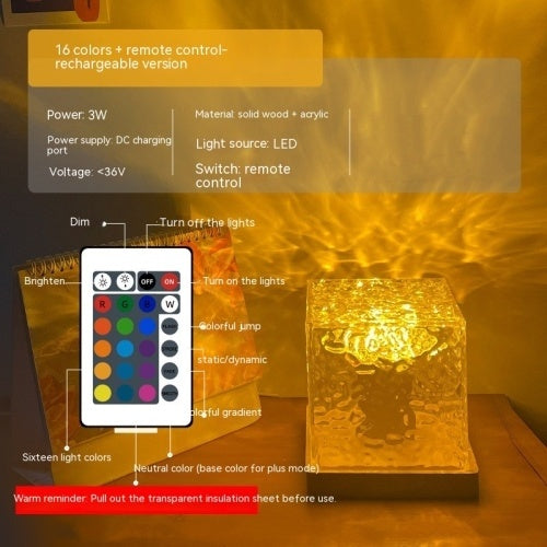 Rotierende Wasser Kleine Tischlampe