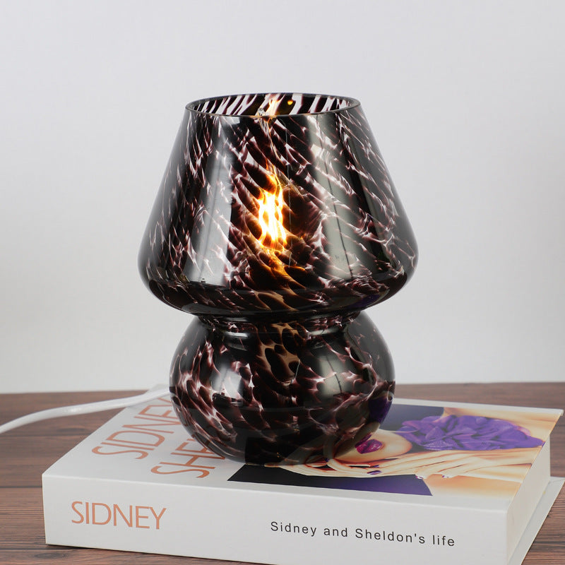 Retro Glas Tischlampe