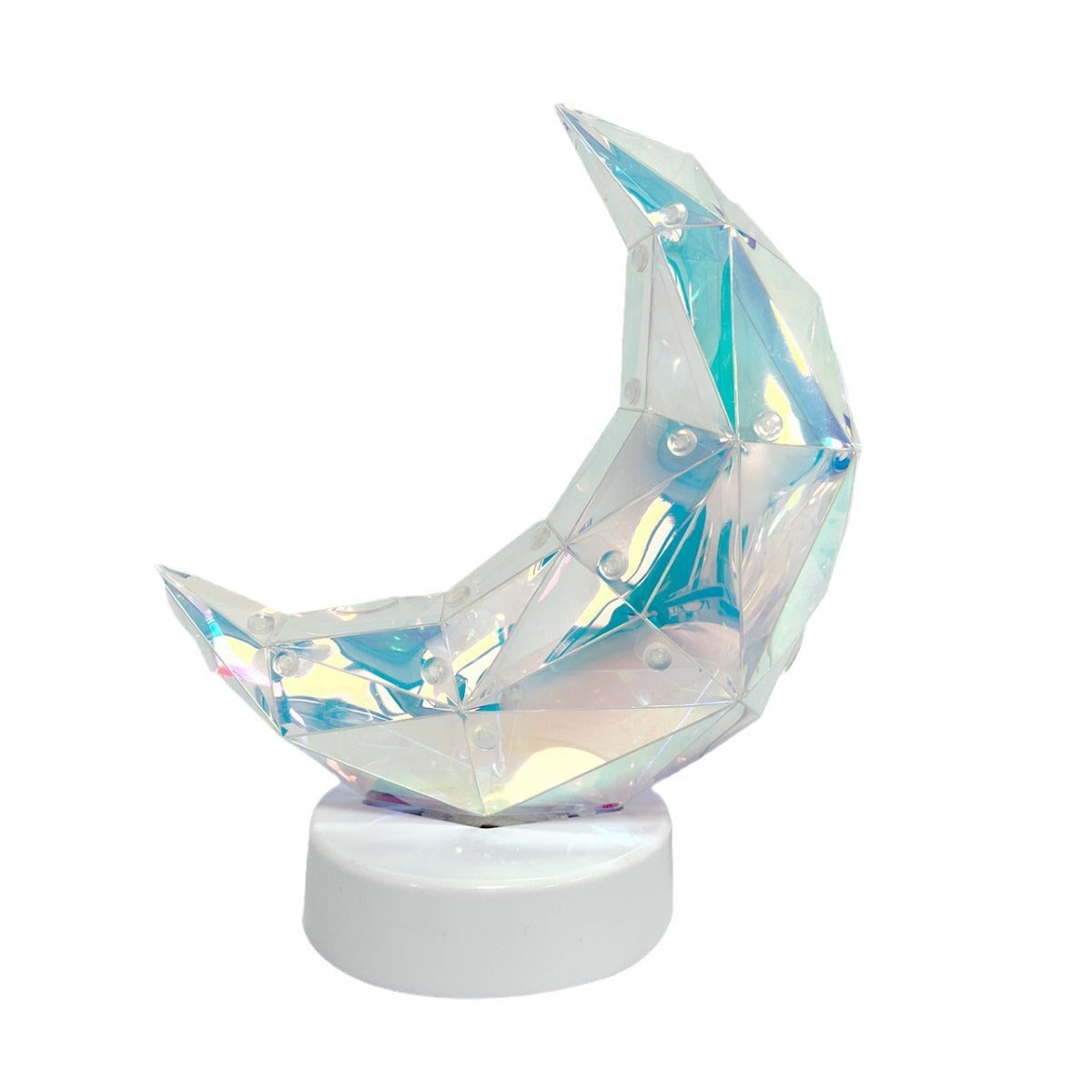 Nachttischlampe Bunte Nordlichter Mond