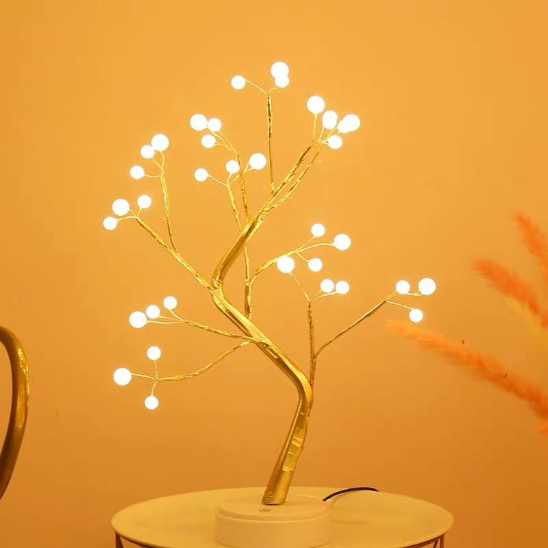 Led Kupferdraht Baum Tischlampe
