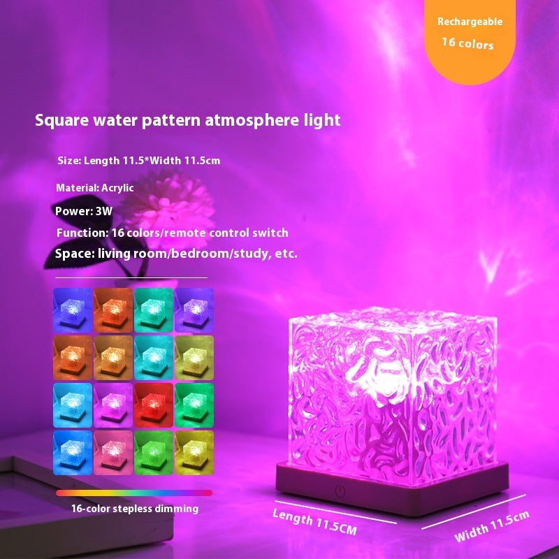 Rotierende Wasser Kleine Tischlampe