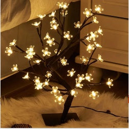 Led Kupferdraht Baum Tischlampe