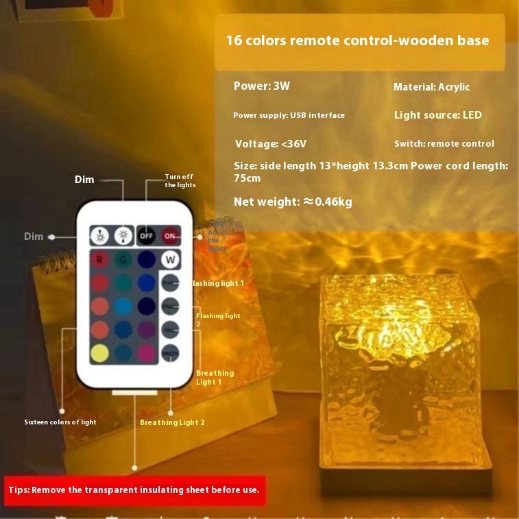 Rotierende Wasser Kleine Tischlampe