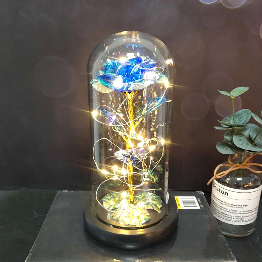 Rose Glas Abdeckung LED- Tischlampe
