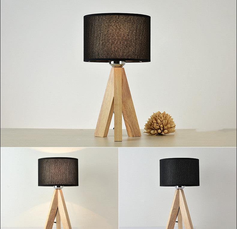 Hölzerne Tischlampe