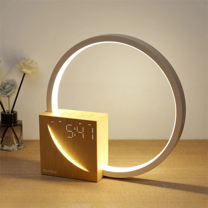 Multifunktionale Nachttischlampe Wecker Weißes Rauschen
