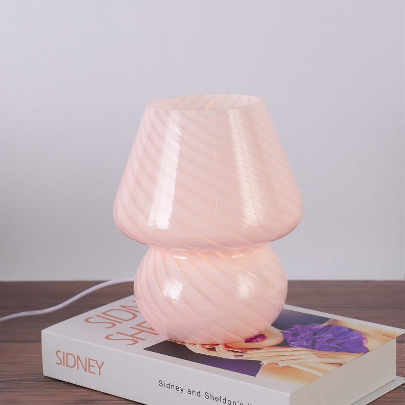 Retro Glas Tischlampe