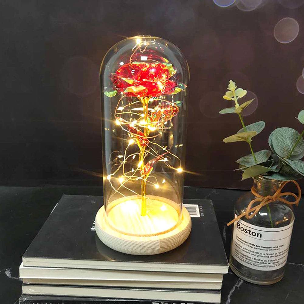 Rose Glas Abdeckung LED- Tischlampe