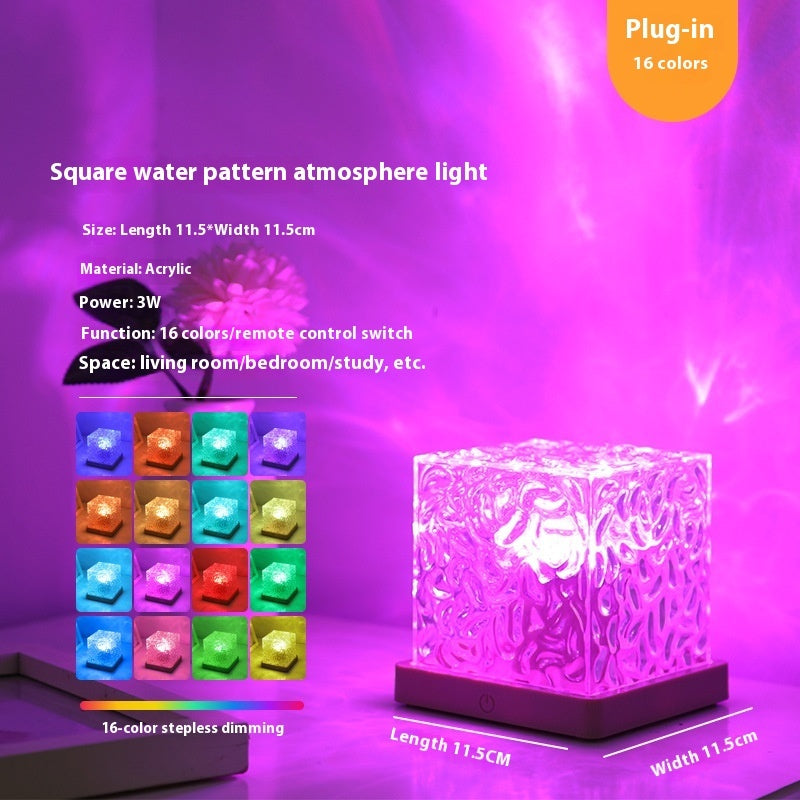 Rotierende Wasser Kleine Tischlampe