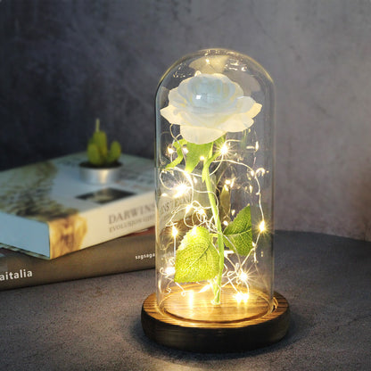 Rose Glas Abdeckung LED- Tischlampe
