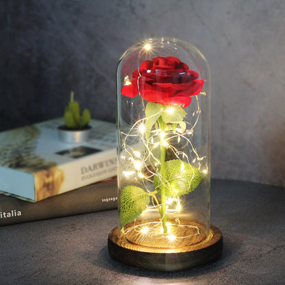 Rose Glas Abdeckung LED- Tischlampe