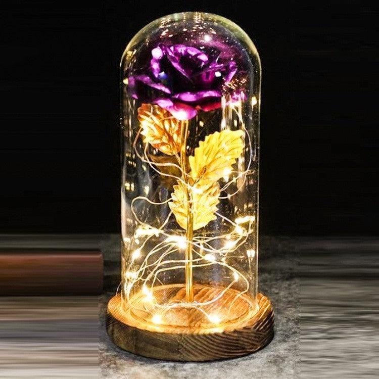 Rose Glas Abdeckung LED- Tischlampe