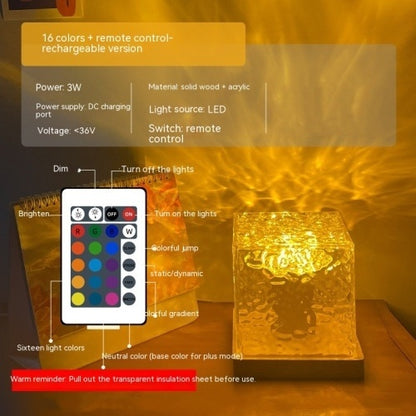Rotierende Wasser Kleine Tischlampe