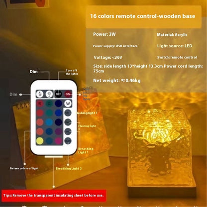 Rotierende Wasser Kleine Tischlampe
