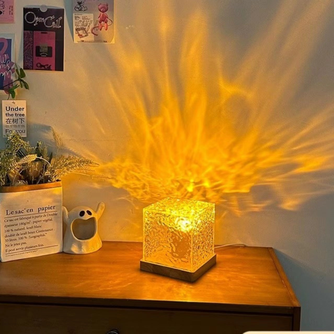 Rotierende Wasser Kleine Tischlampe