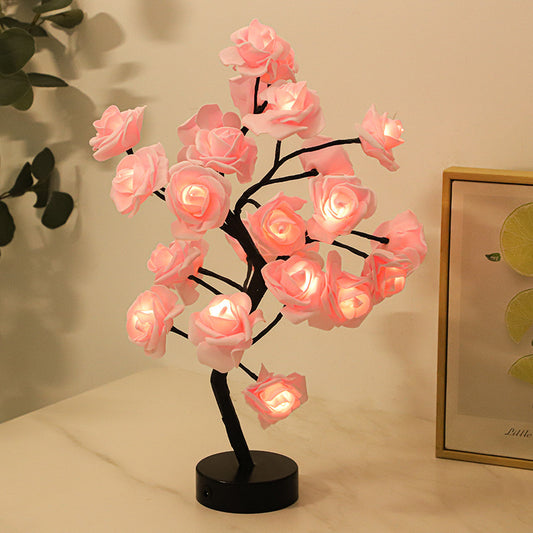 LED Rosen Tischlampe