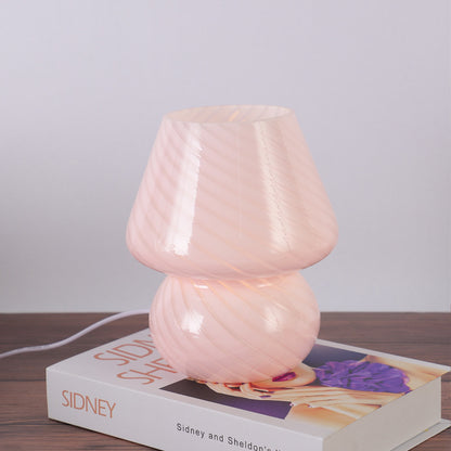 Retro Glas Tischlampe